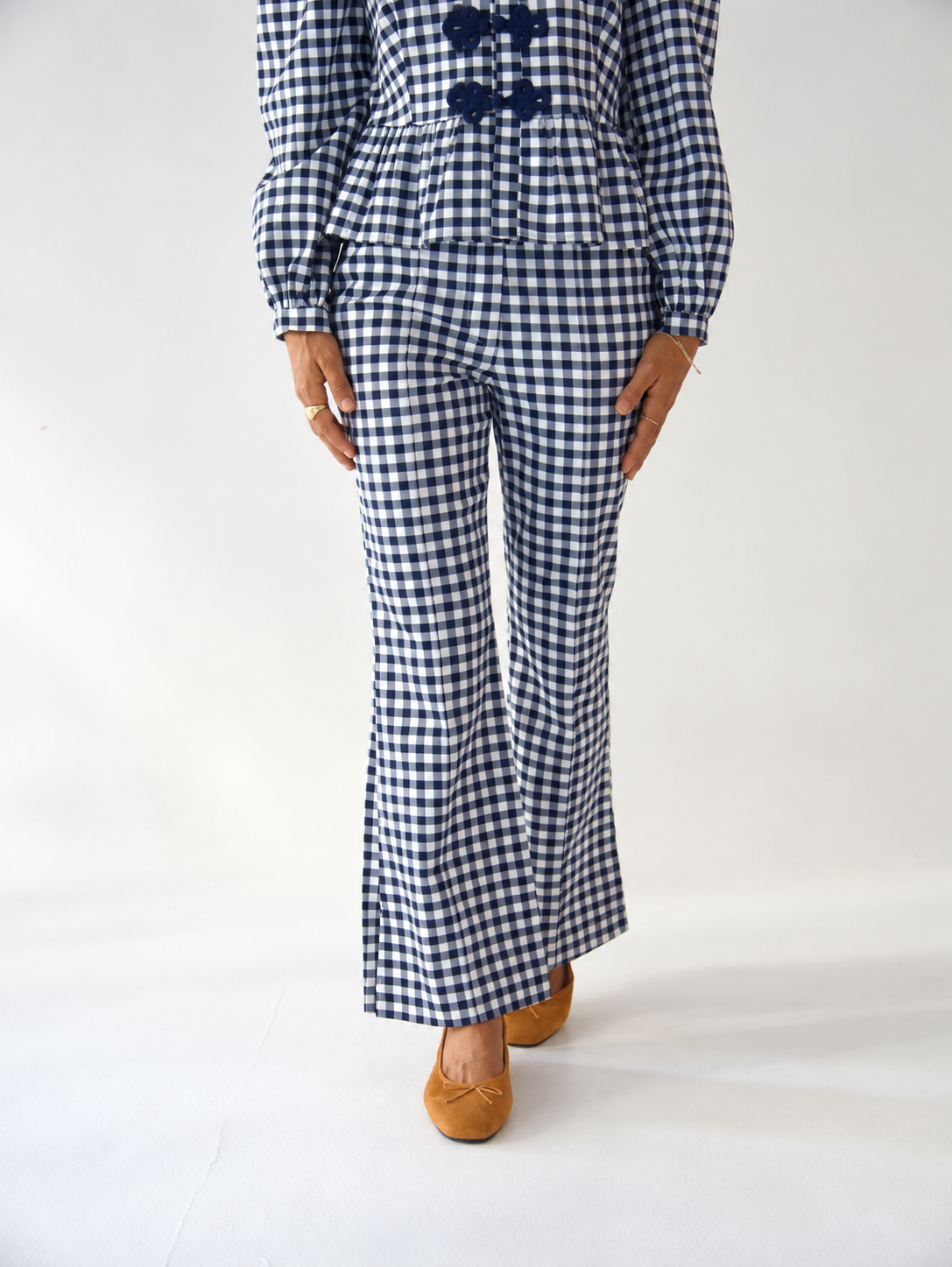 Pantalón Rome Vichy Azul Marino