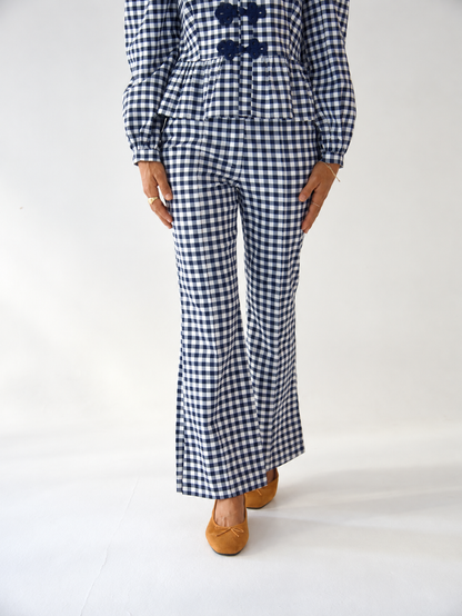 Pantalón Rome Vichy Azul Marino