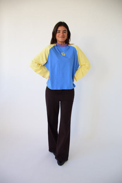 Camiseta Carlota Azul y Amarillo