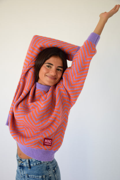 Jersey Leonor Lavanda y Naranja