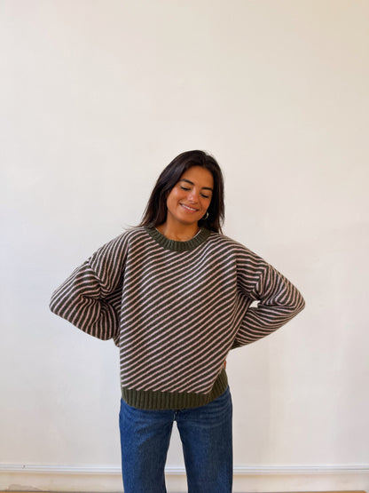 Laura Kaki and Pink Sweater