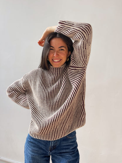 Rita Burgundy Sweater