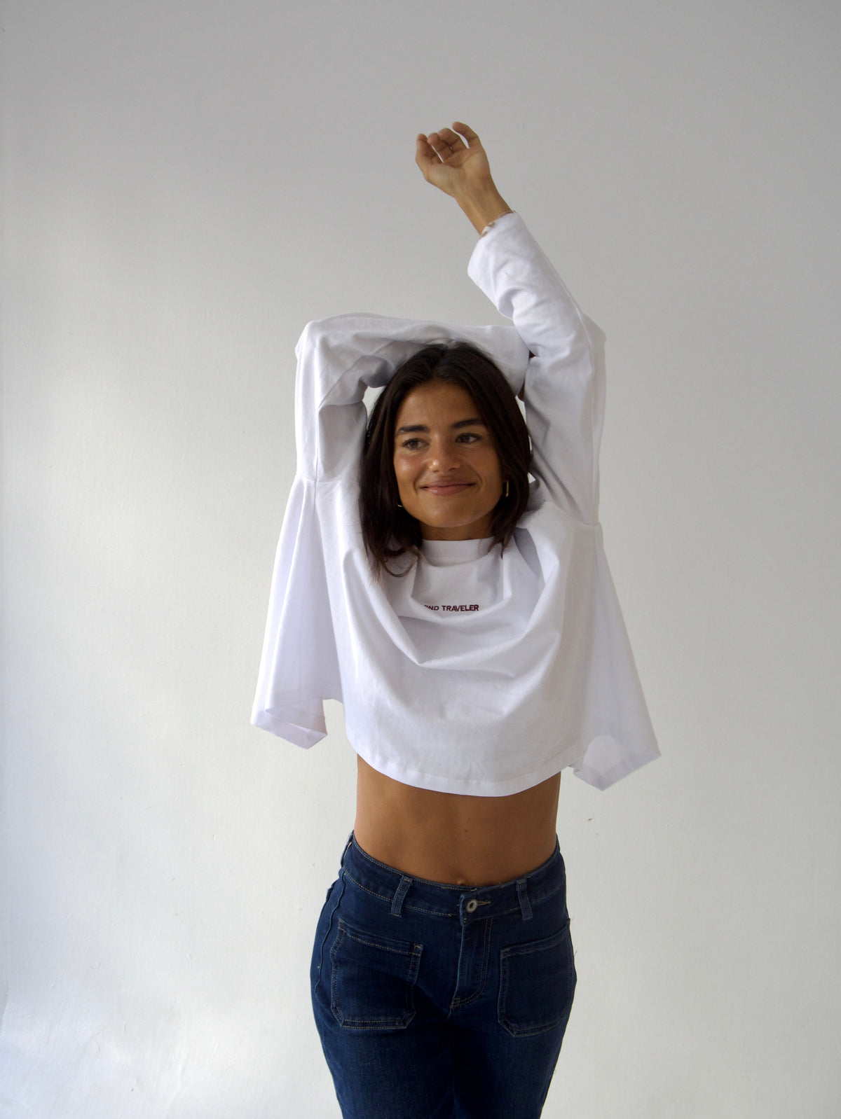 White Ágata Long Sleeve T-Shirt