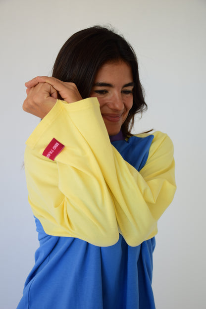 Camiseta Carlota Azul y Amarillo