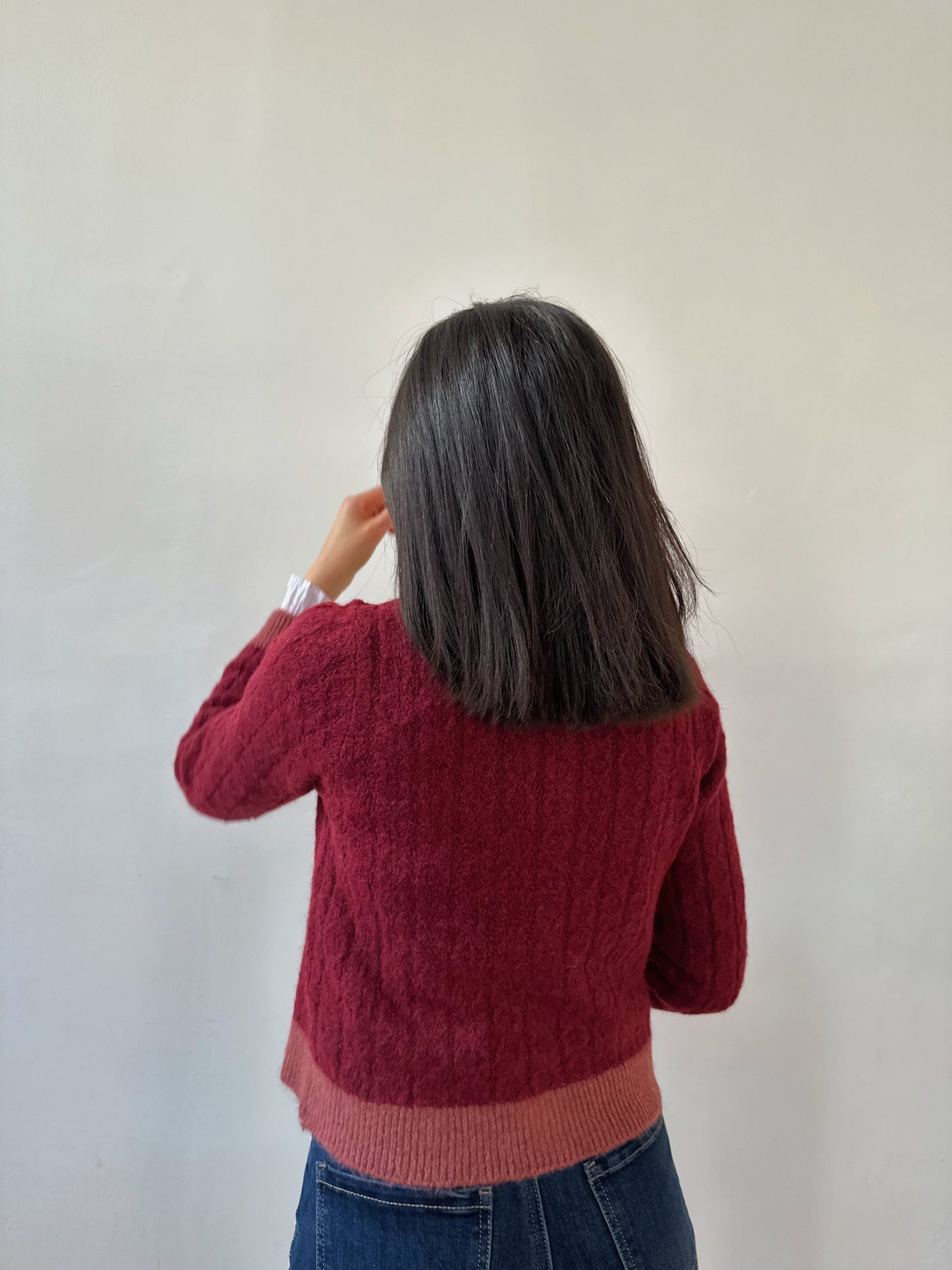 Anna Burgundy Cardigan