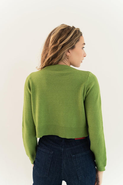 Inés Green Cardigan