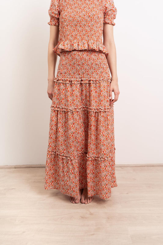 Falda Bruna Flores