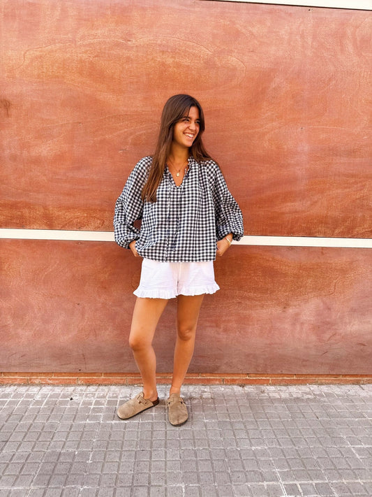 Blusa Matilde Vichy Marino
