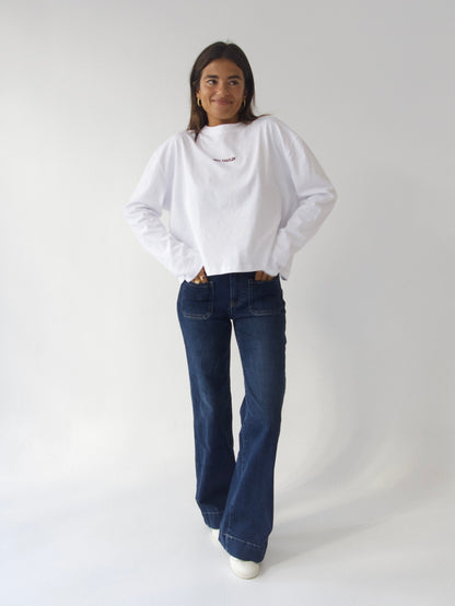 White Ágata Long Sleeve T-Shirt