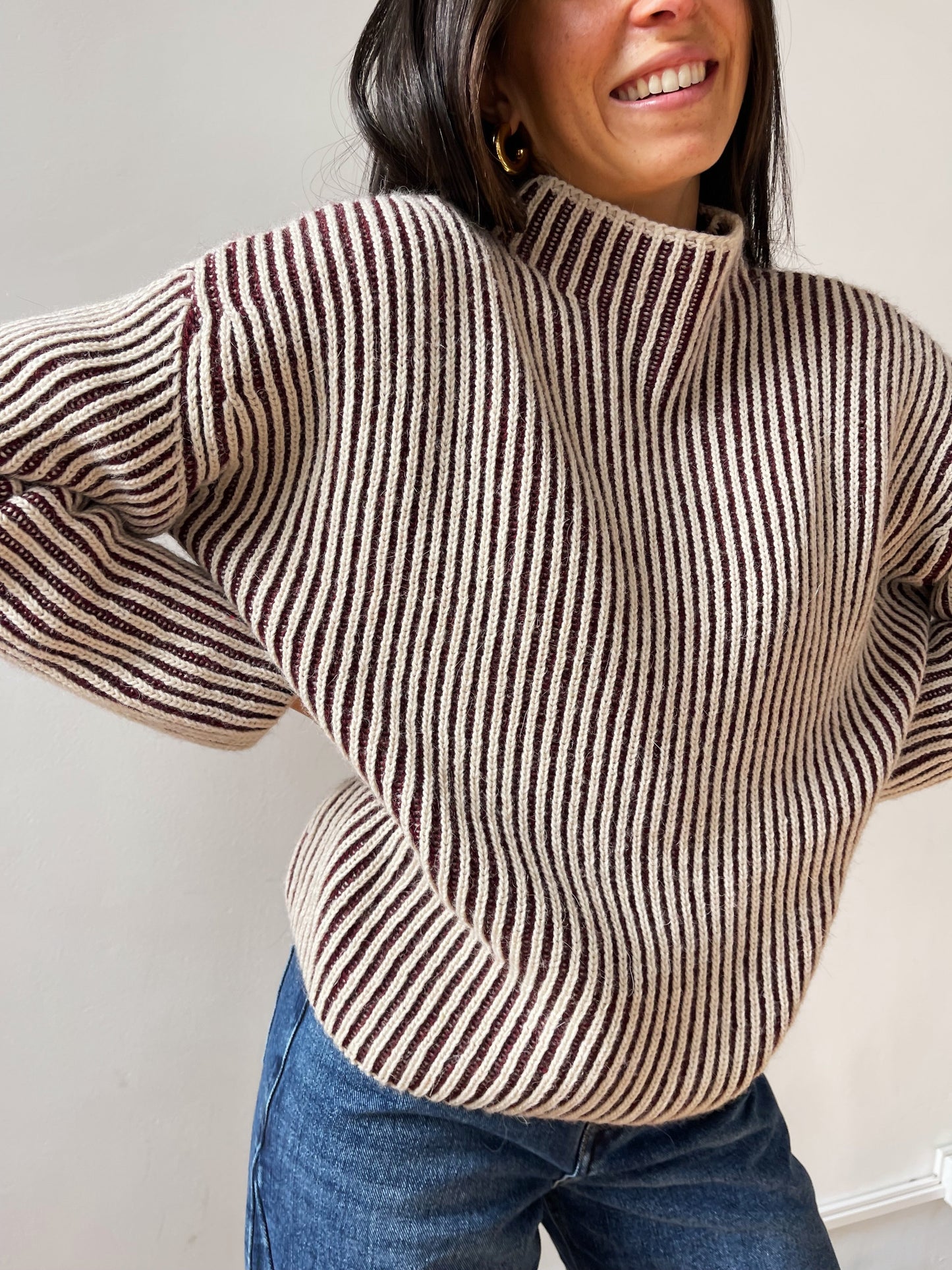 Rita Burgundy Sweater