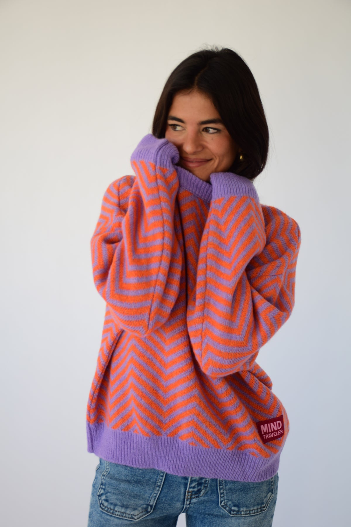 Jersey Leonor Lavanda y Naranja