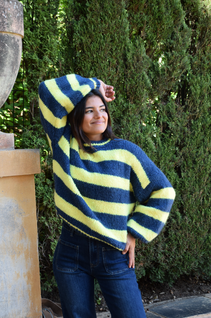 Aura Yellow and Navy Jersey