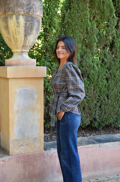 Beth Gray Plaid Blouse