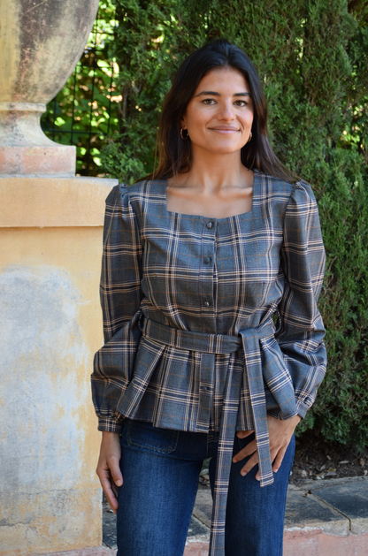 Beth Gray Plaid Blouse