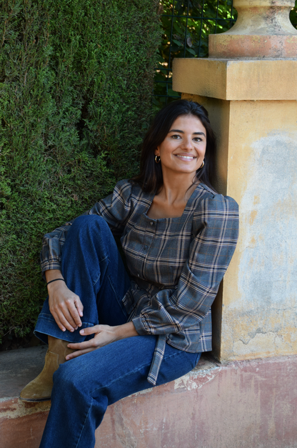 Beth Gray Plaid Blouse