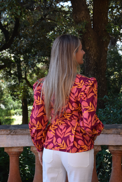 Beth Flores Burgundy Blouse