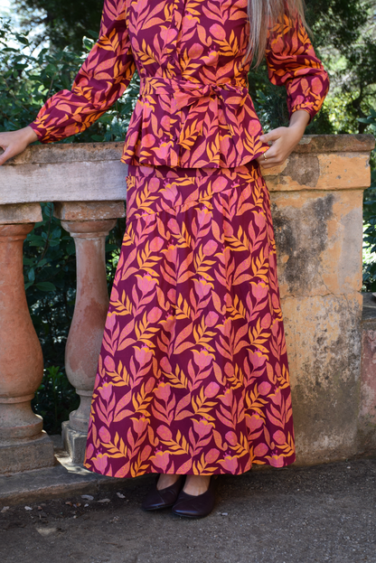 Beth Flores Burgundy Skirt