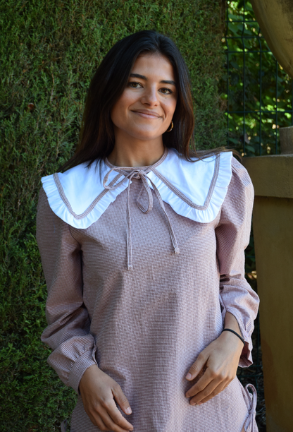 Vestido Elisa Vichy Burgundy