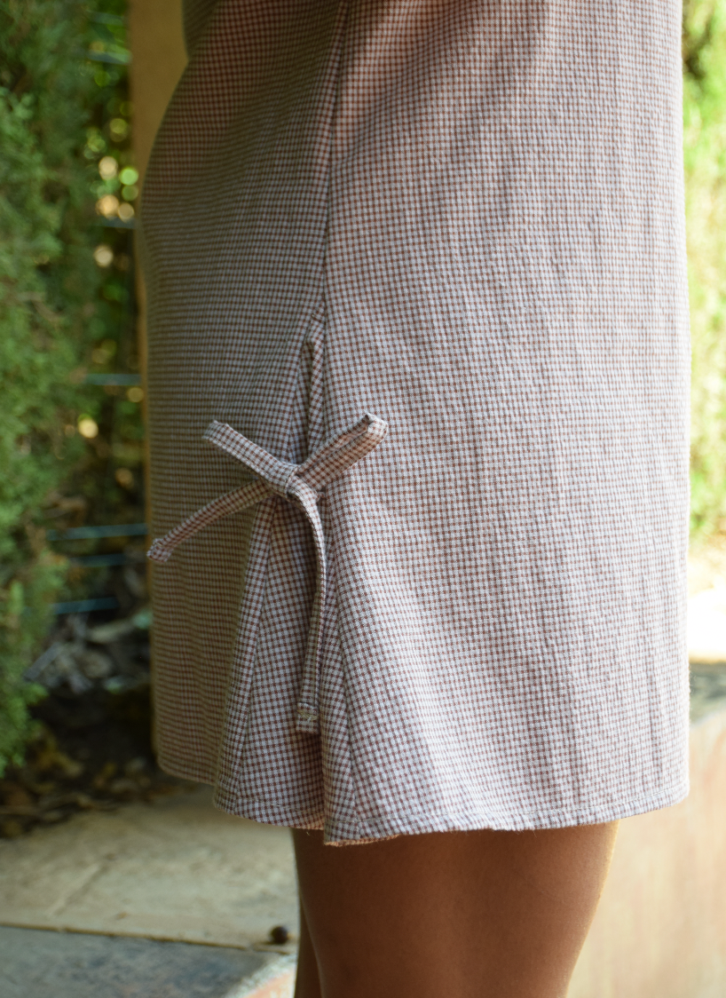 Vestido Elisa Vichy Burgundy