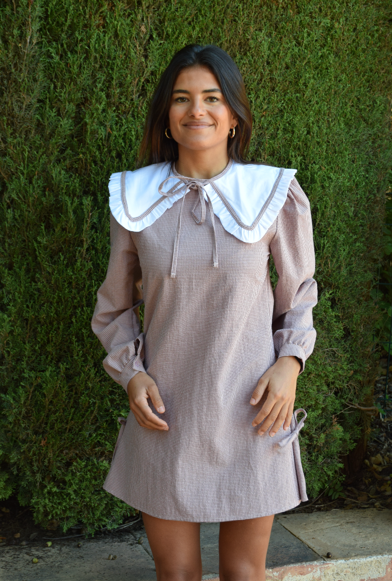 Vestido Elisa Vichy Burgundy