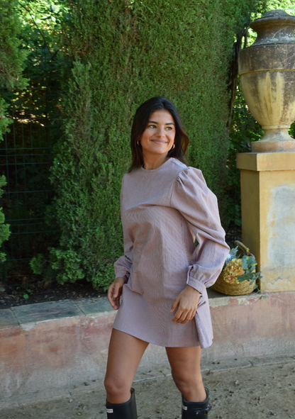 Vestido Elisa Vichy Burgundy