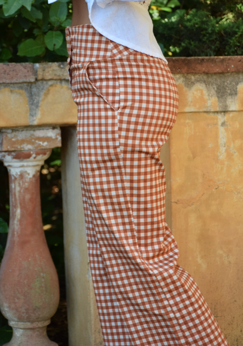 Ares Vichy Tile Trousers