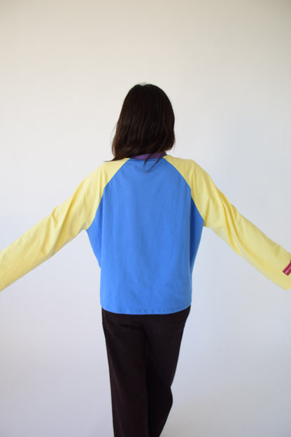 Camiseta Carlota Azul y Amarillo