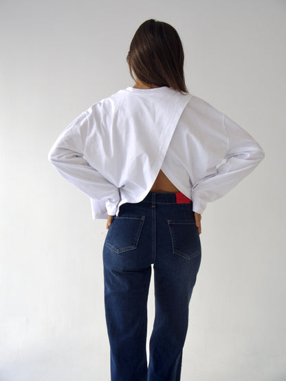 White Ágata Long Sleeve T-Shirt