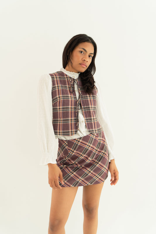Falda Paty Burgundy