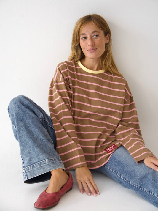 Camiseta Míriam Marrón y Rosa