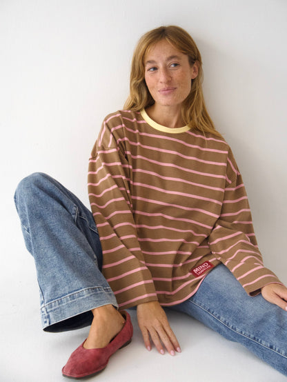 Camiseta Míriam Marrón y Rosa