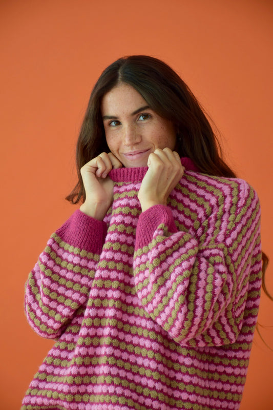 Jersey Cler Rosa y Beige