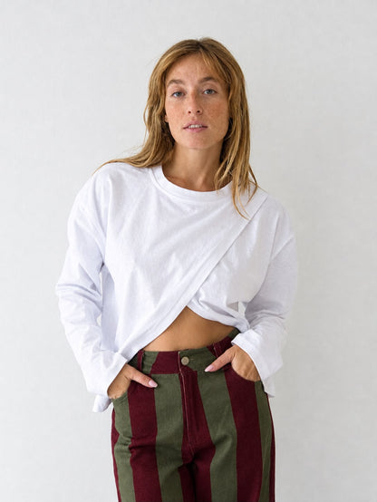 White Ágata Long Sleeve T-Shirt