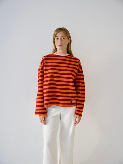 Camiseta Núria Naranja Burgundy