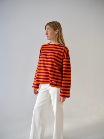 Camiseta Núria Naranja Burgundy