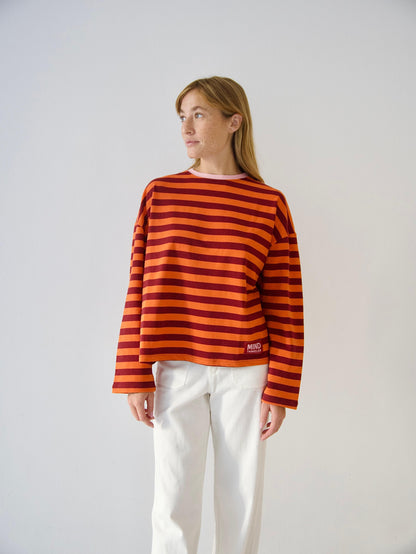 Camiseta Núria Naranja Burgundy