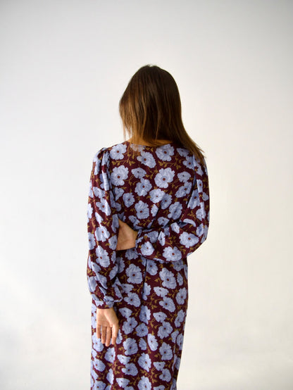 Vestido Micaela Flores Celeste