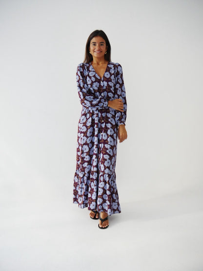 Vestido Micaela Flores Celeste