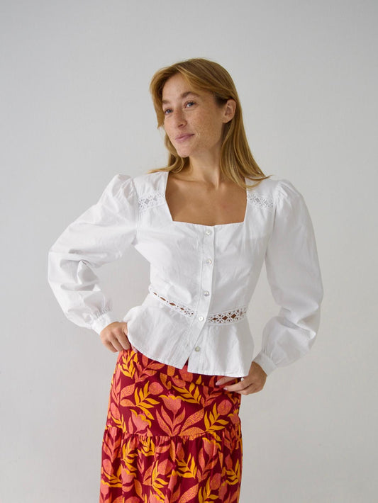 White Roma Blouse