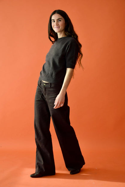 Chocolate Brown Knitted T-shirt