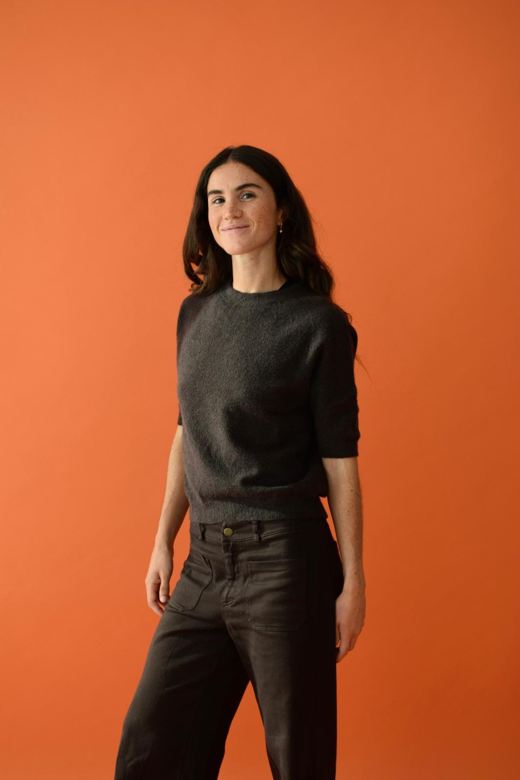 Chocolate Brown Knitted T-shirt