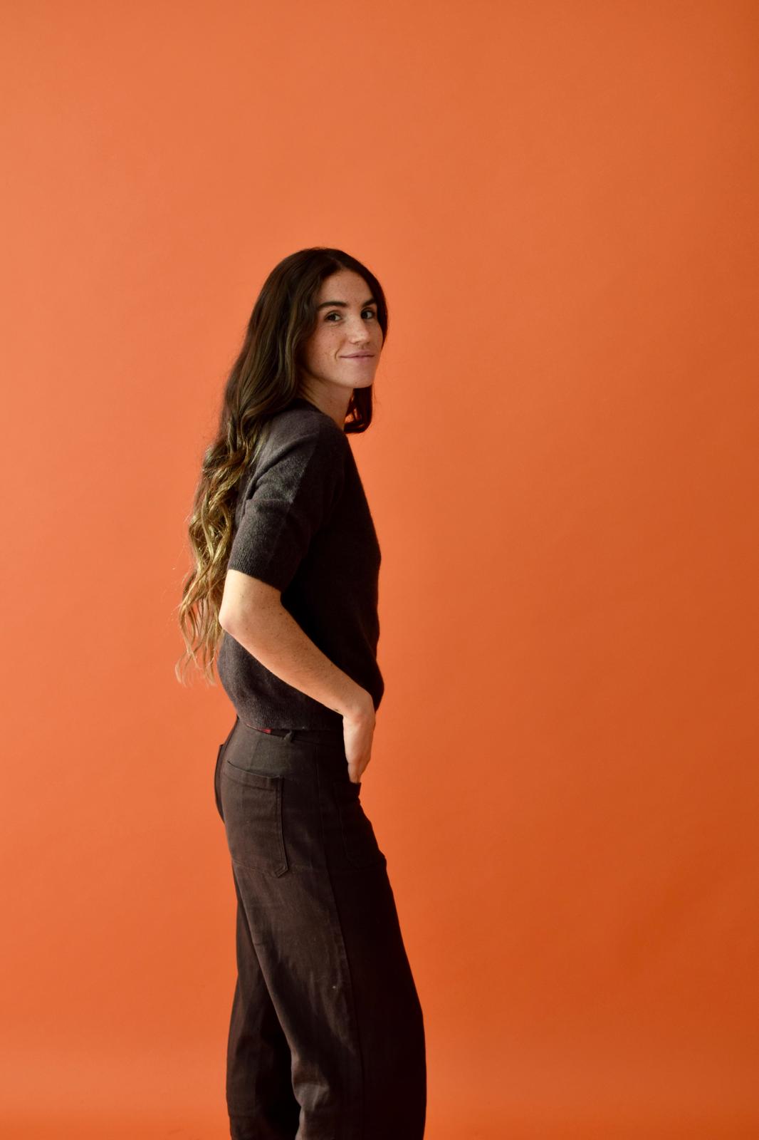 Chocolate Brown Knitted T-shirt