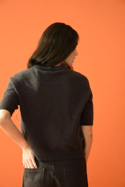 Chocolate Brown Knitted T-shirt