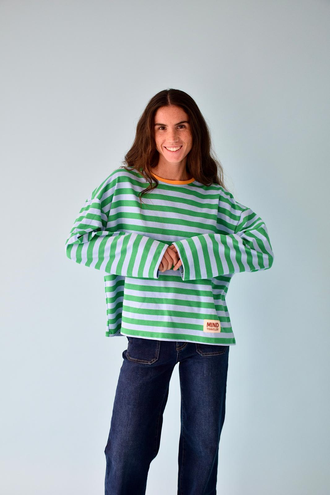 Núria Green and Blue T-shirt