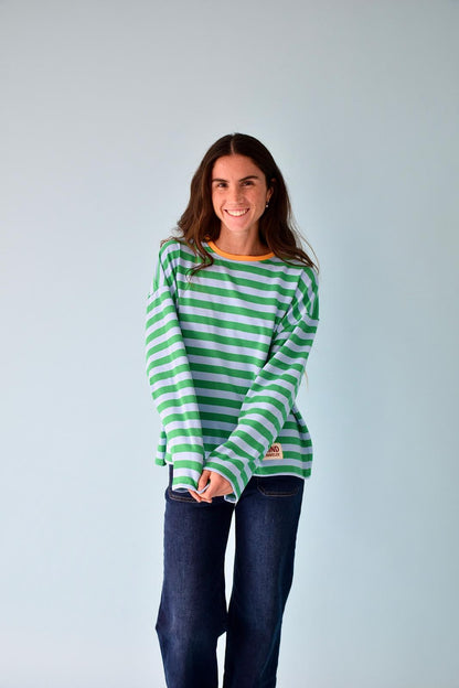 Núria Green and Blue T-shirt