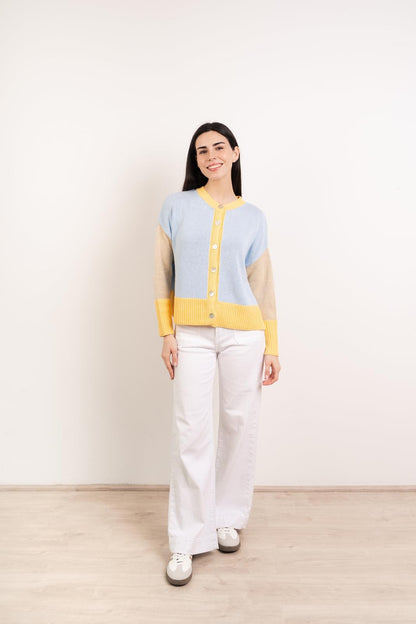 Leti Yellow Cotton Cardigan