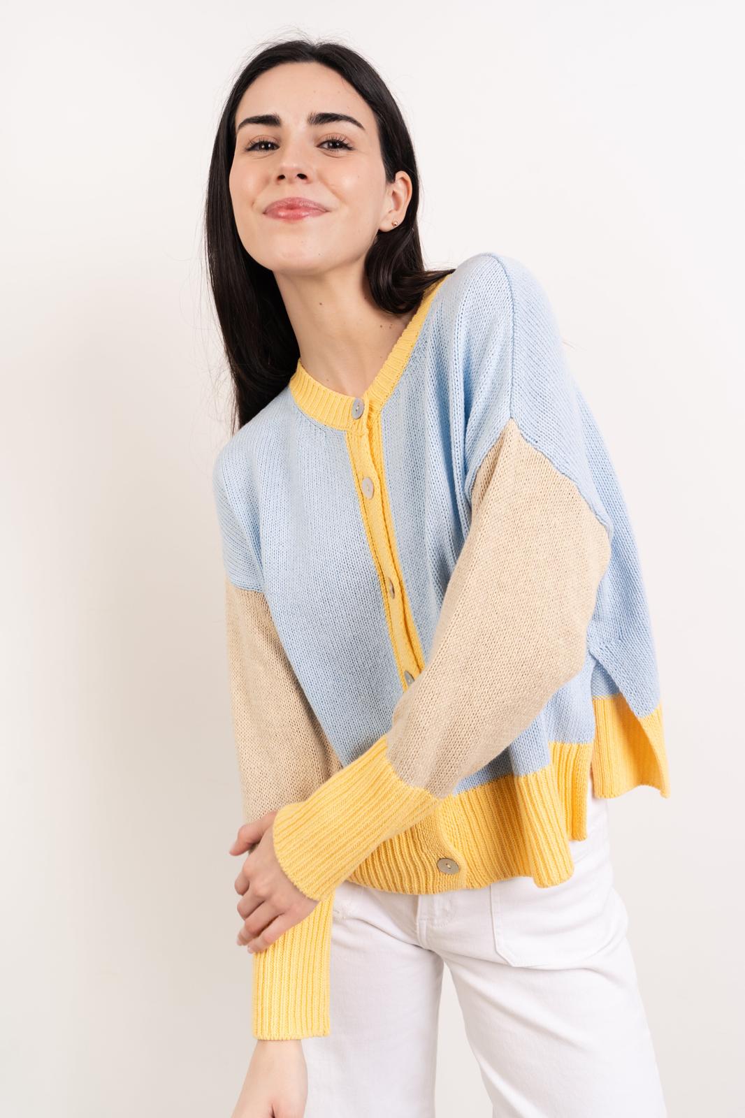 Leti Yellow Cotton Cardigan