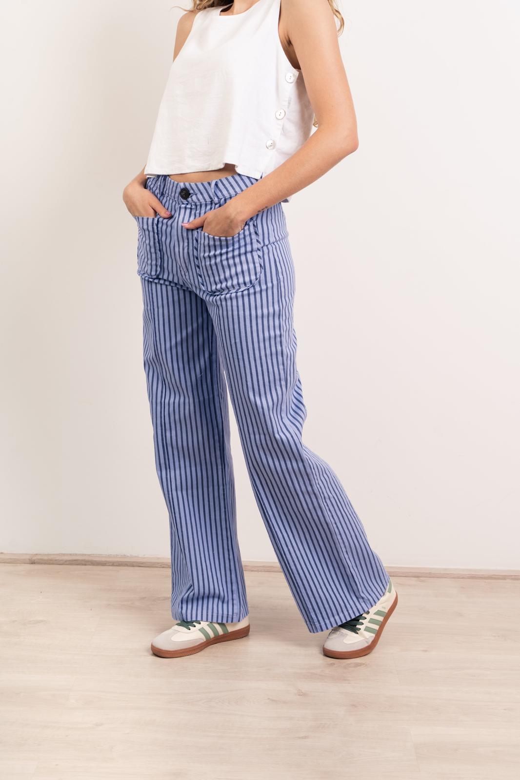 Maria Blue Striped Jeans