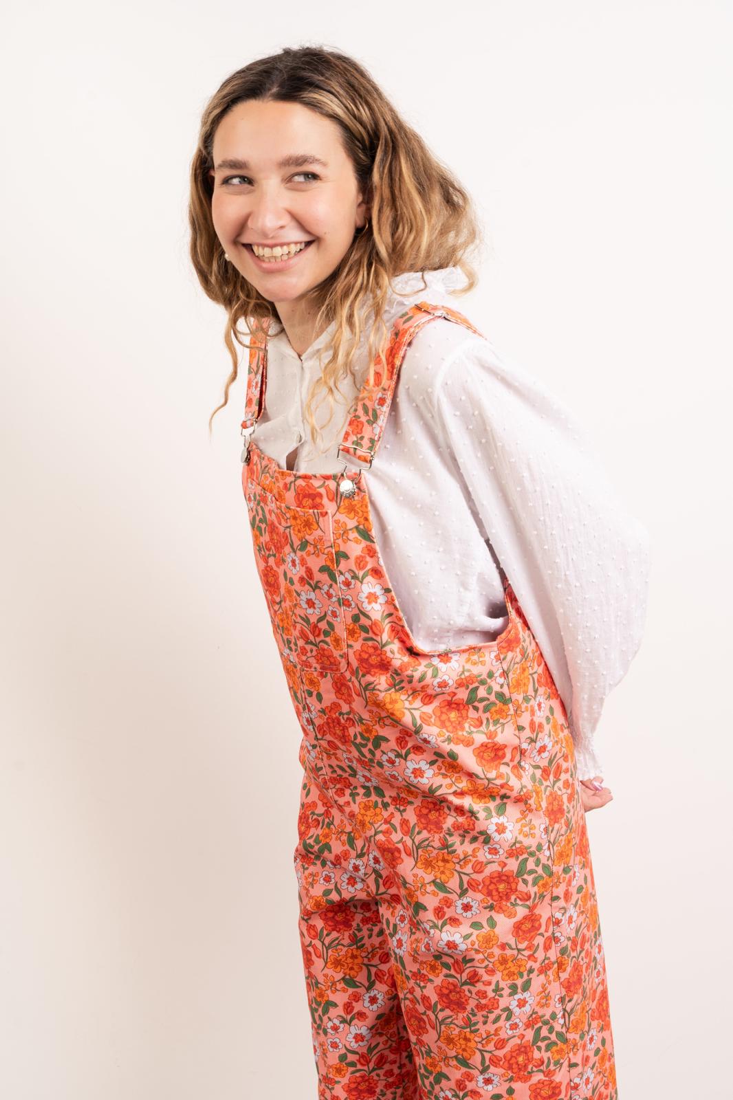 Nina Flores Orange Overalls