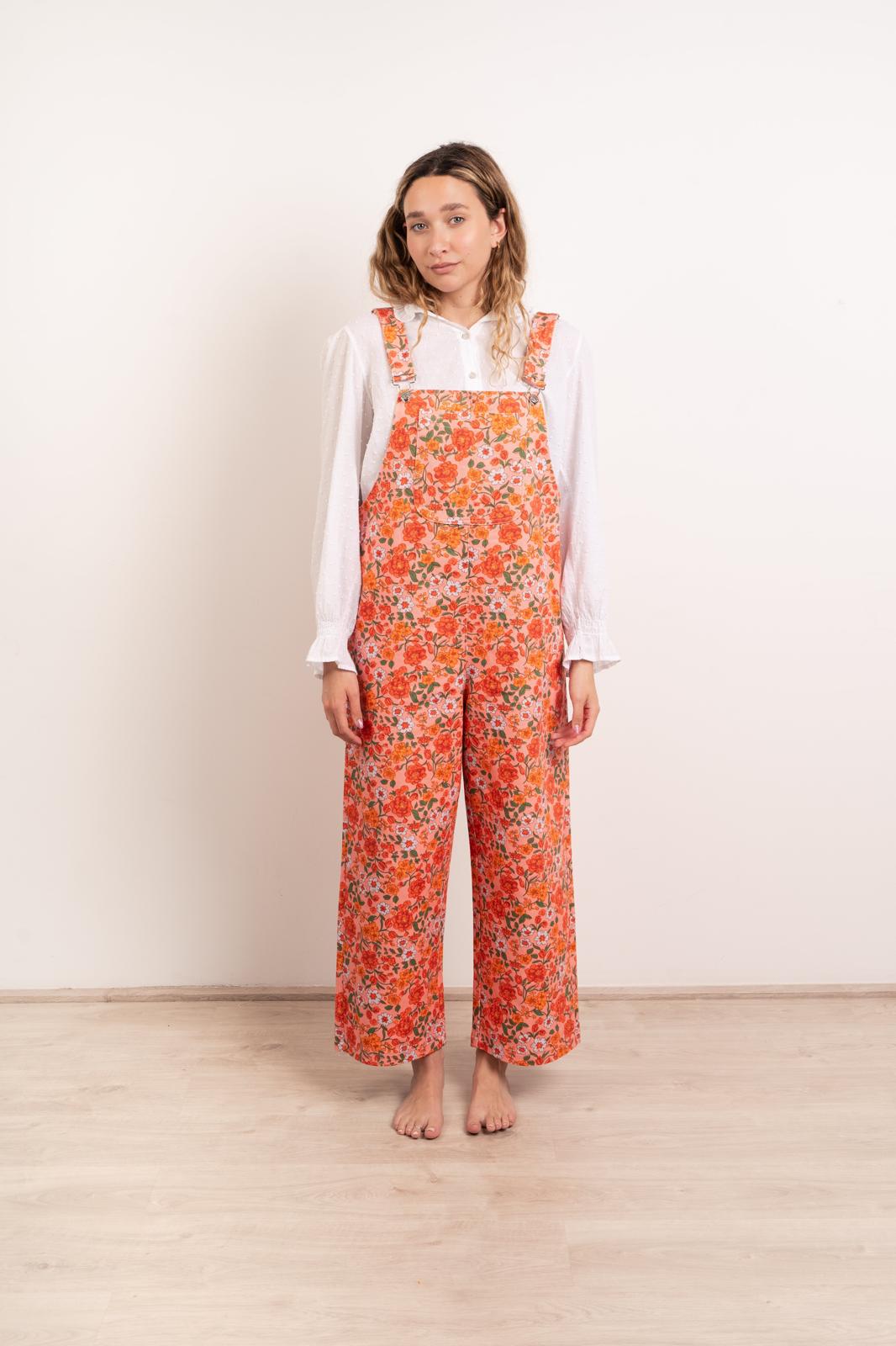 Nina Flores Orange Overalls